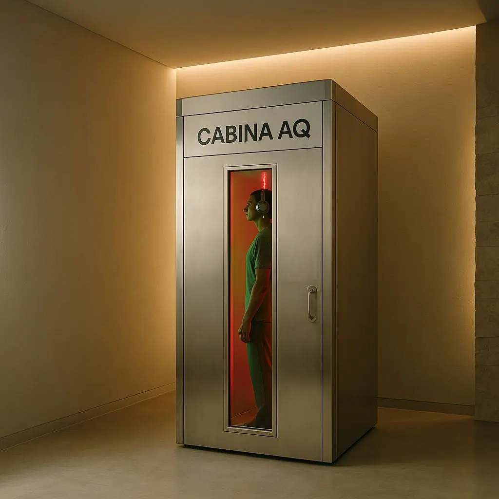 Cabina AQ en entorno corporativo