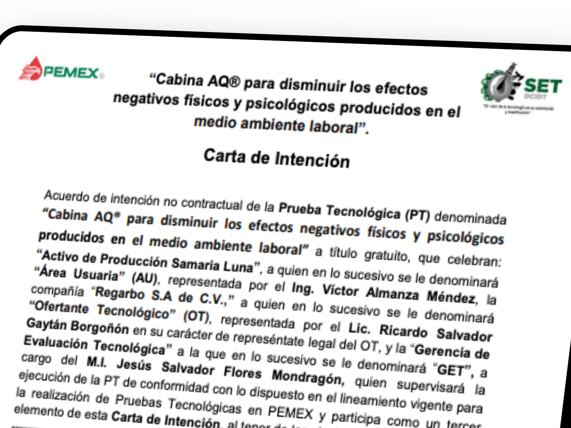 Carta de Intención